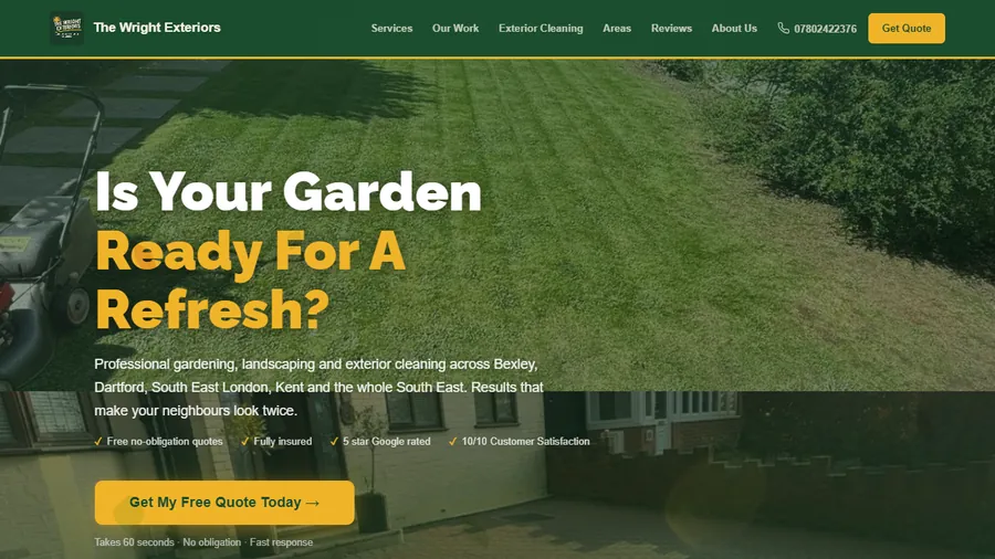 The Wright Exteriors website